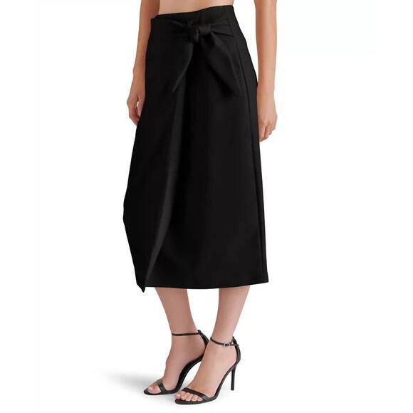NEW STEVE MADDEN navia midi skirt in black - Picture 4 of 5